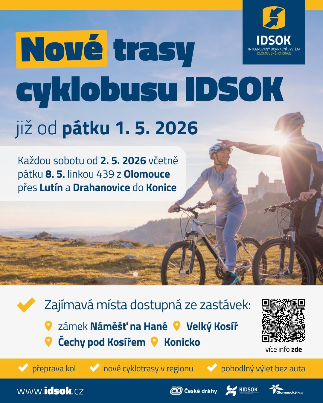 V květnu vyjíždí první cyklobusy, novinkou jsou dvě trasy na Olomoucku i Plzeňsku