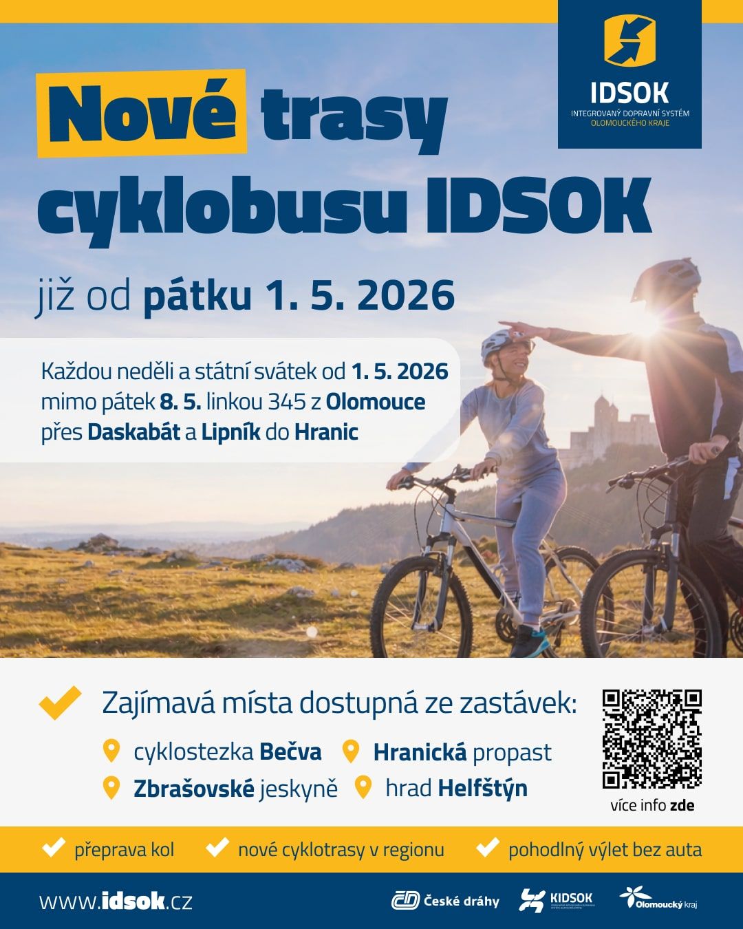 V květnu vyjíždí první cyklobusy, novinkou jsou dvě trasy na Olomoucku i Plzeňsku