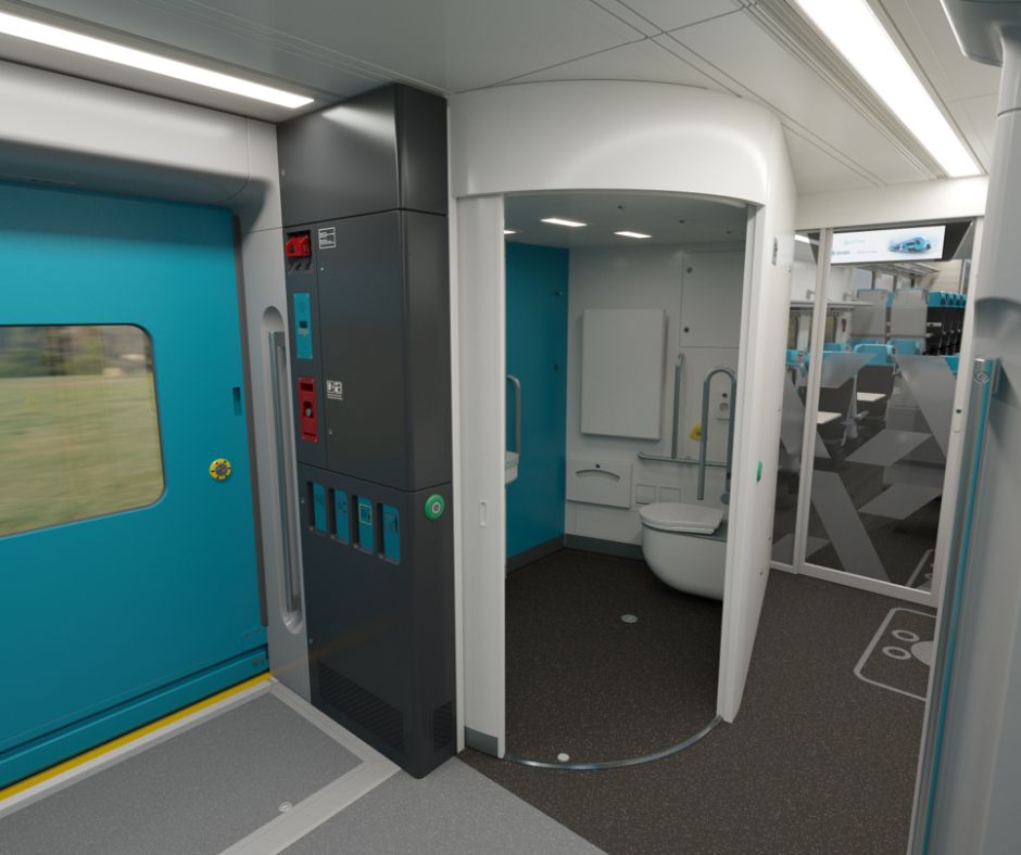 Tyrkysová s fialovou linkou a velkým X, to jsou naše vlaky z Prahy na západ Čech