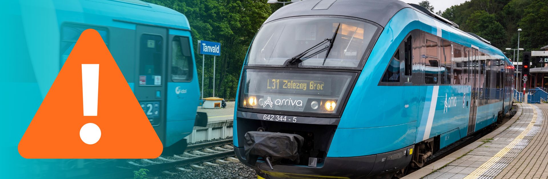 Výluka Turnov - Železný Brod - Tanvald mění na dlouhé měsíce naše vlakové linky